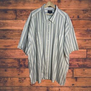 5 for $25🔥Falcon Bay Sportswear Vertical Striped Single Stitch Shirt 4X